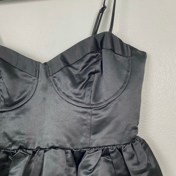 Future Collective Sweetheart Bubble Satin Midi Dress Bustier Elegant Size S - Picture 4 of 12